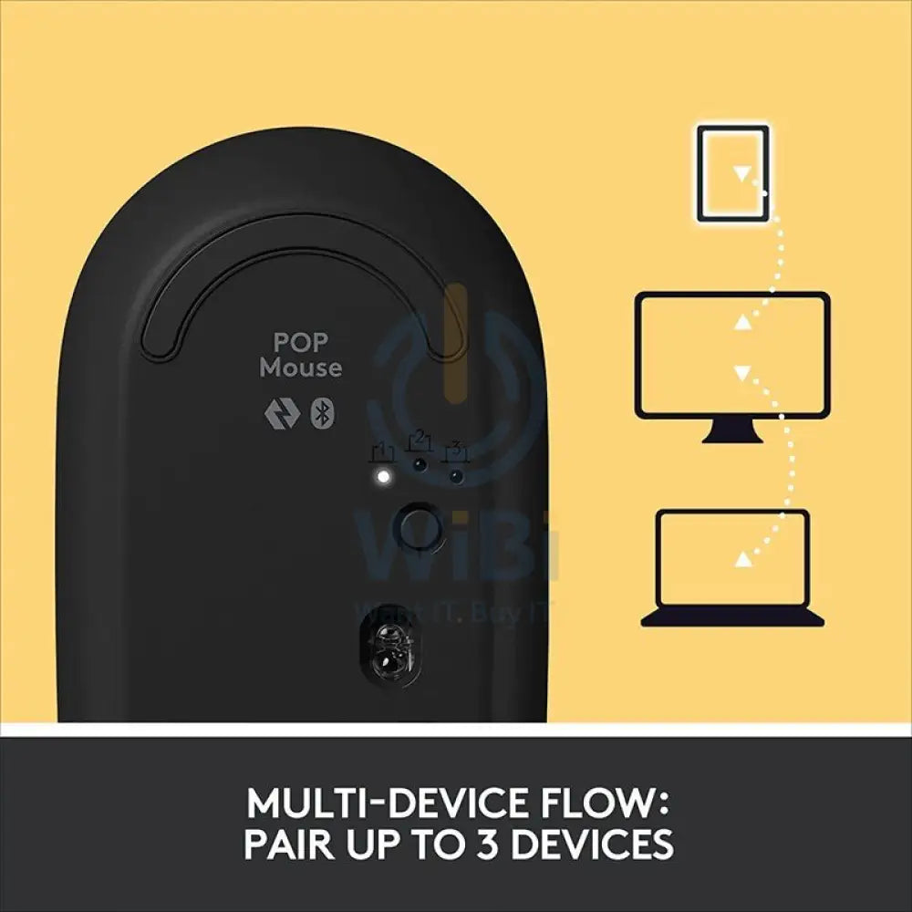 Logitech POP with Emoji Wireless/Bluetooth Mouse Yellow Accessories > Keyboard & Mouse