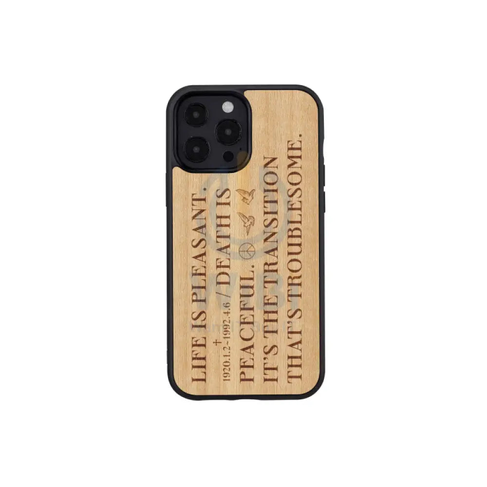 Man & Wood Series Cover - Apple iPhone 13 Pro Max / Life Is Pleasant Ii Accessories > Mobiles & Tablets > Mobiles >