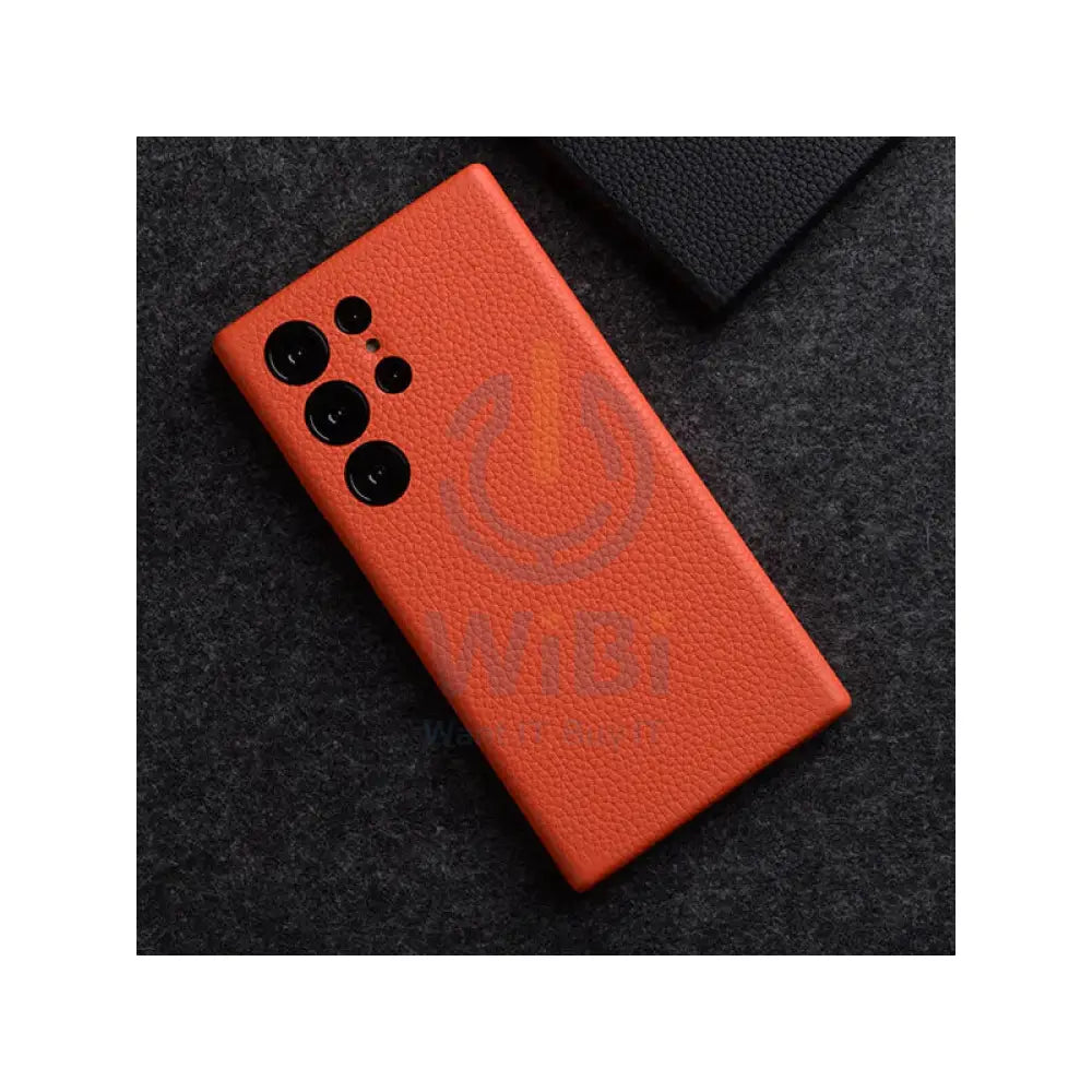Melkco Origin Series Premium Leather Regal Snap Magsafe Cover - Samsung Galaxy S24 Ultra / Orange Accessories > Mobiles