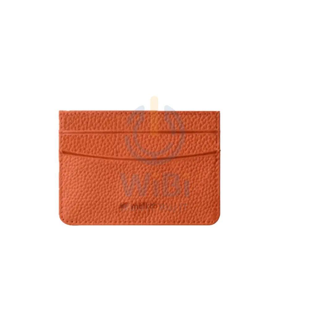Melkco Premium Leather Card Holder - Orange Accessories > Mobiles & Tablets
