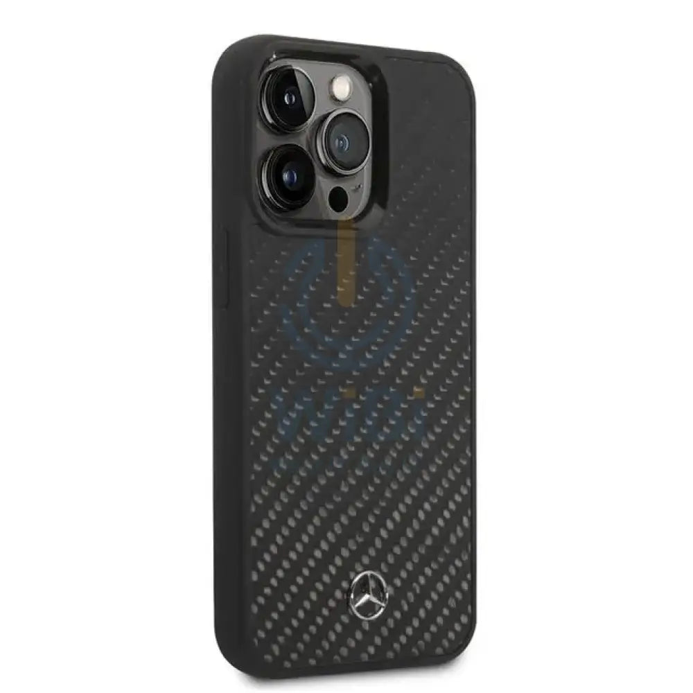 Mercedes-Benz iPhone 14 Pro Max Magsafe Compatibility Dynamic Real Carbon Fiber Case - Black Accessories > Mobiles &
