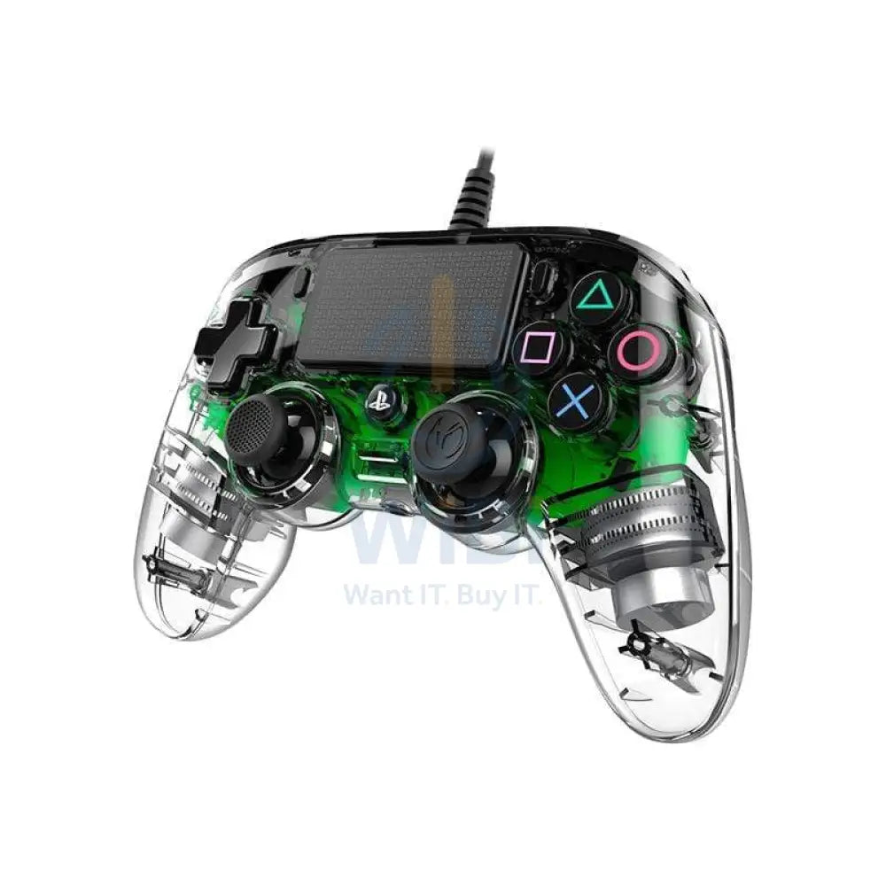 Nacon Wired Compact Controller PS4 - Clear Green Accessories > Gaming Controllers > Gaming Zone
