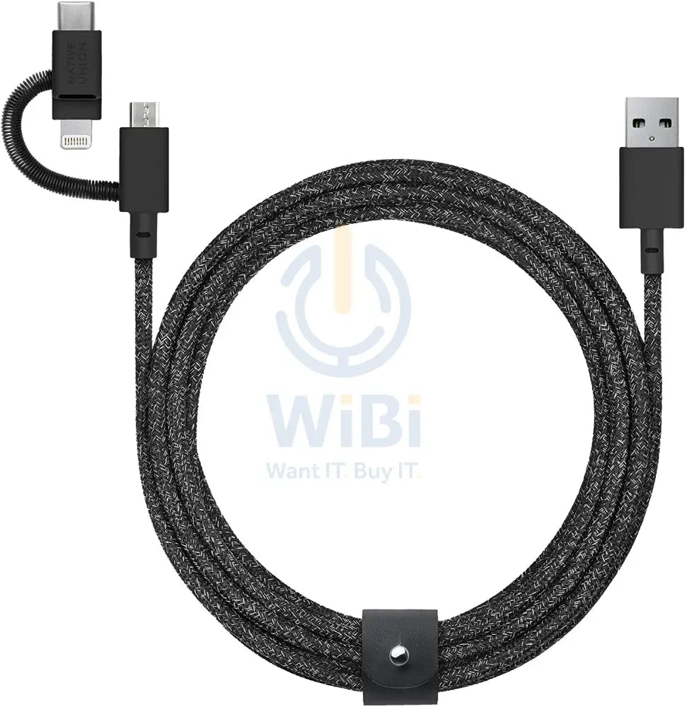 Native Union Belt Cable Universal 2M - Cosmos Black Accessories > Cables & Converters > Cables