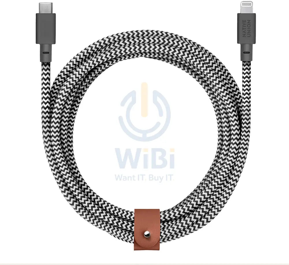 Native Union Belt Cable XL USB-C to Lightning 3M - Zebra Accessories > Cables & Converters > Cables