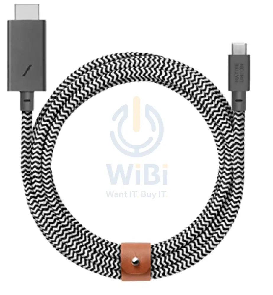 Native Union Belt HDMI Cable - USB-C To HDMI - Zebra Accessories > Cables & Converters > HDMI Cables