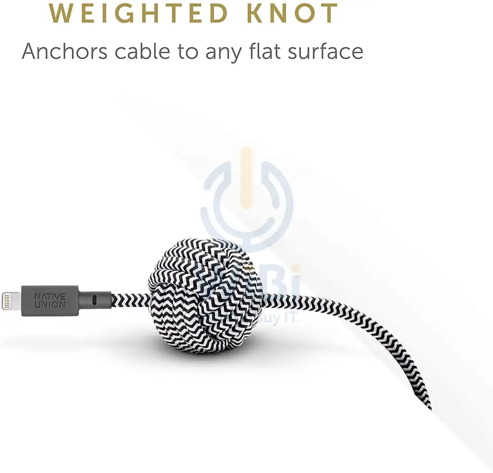 Native Union Night Cable - USB A to Lightning - 3M - Zebra Accessories > Cables & Converters > Cables