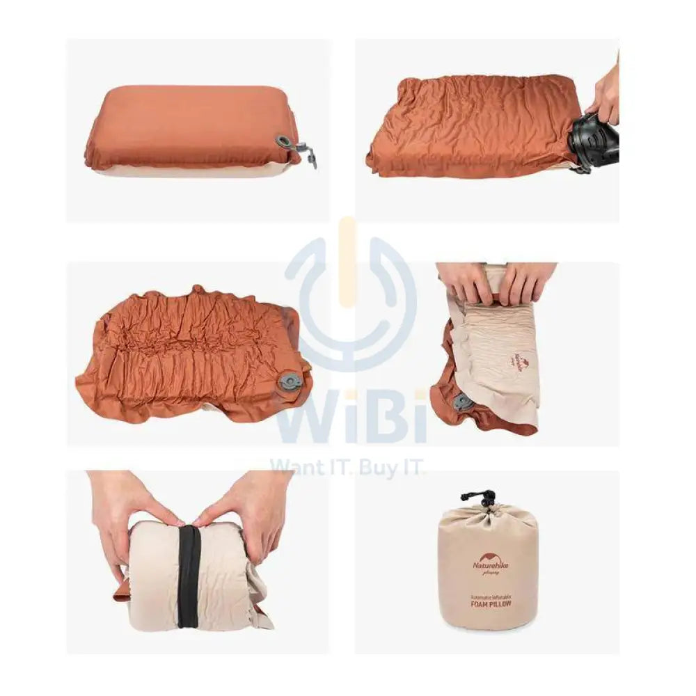 Naturehike 3D Comfortable Silent Foam Pillow - Apricot Outdoor & Travel > Pillows