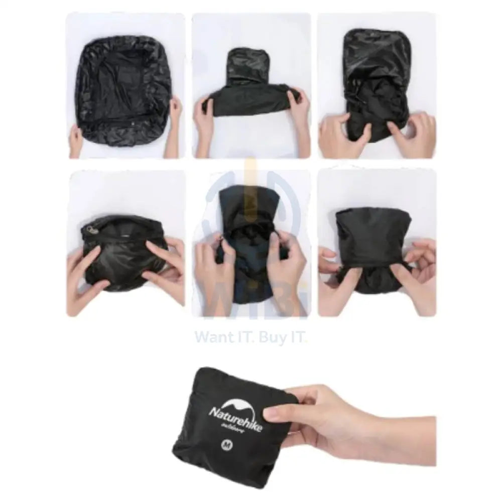 Naturehike Q-9B Outdoor Bag Pack Cover - Medium / Black Outdoor & Travel > Bags