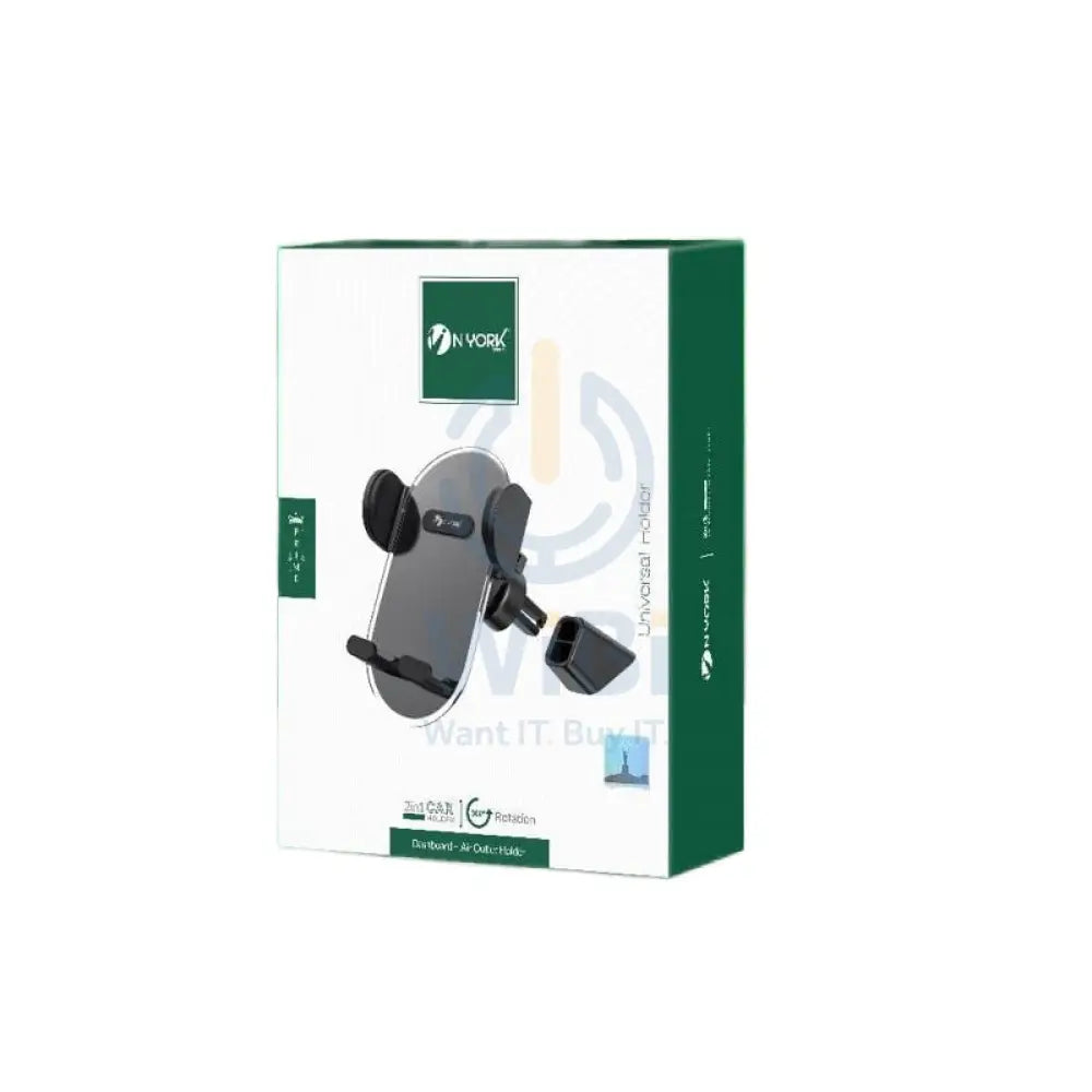 NYORK Universal 2in1 Car Holder - Black Accessories > Mobiles & Tablets > Mobiles > Mobile Holder / Stands
