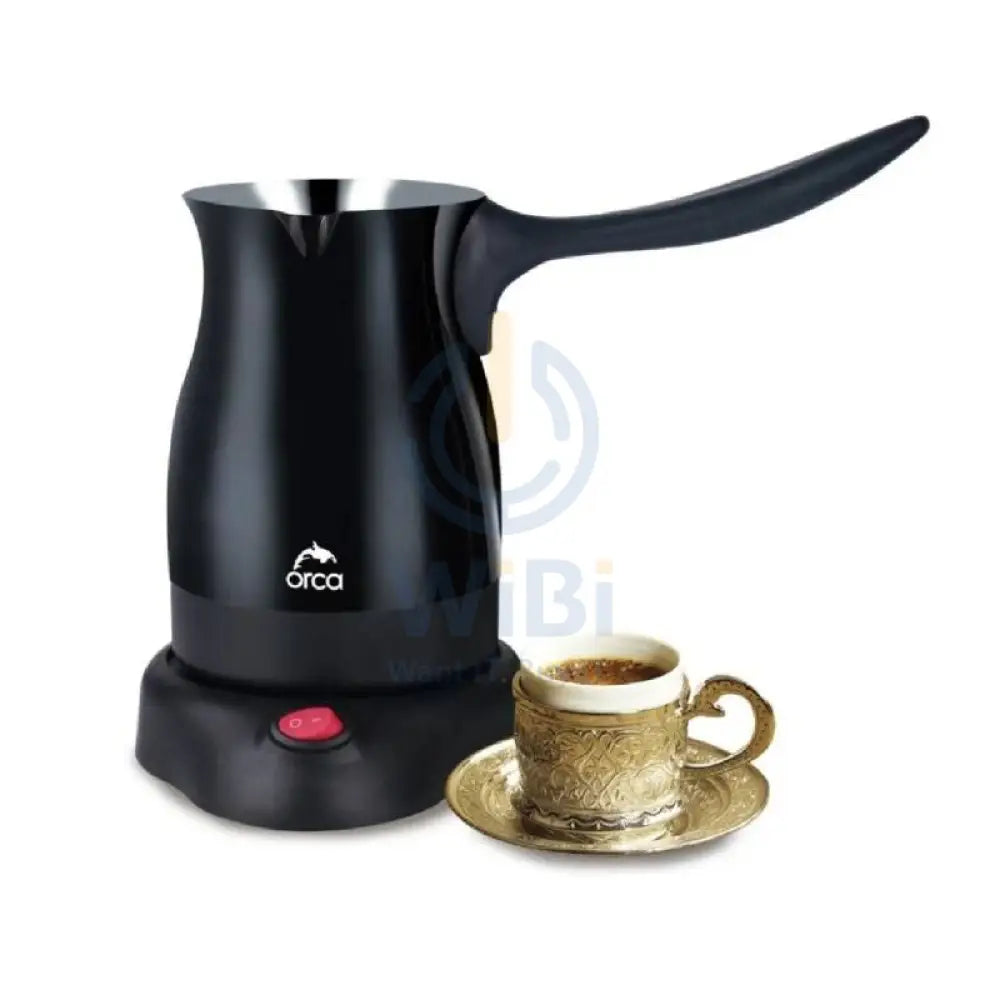 Orca PR76 Stainless Steel Turkish Coffee Maker - 1000 Watt / 4 Cups Capacity / Black Accessories > Smart Devices