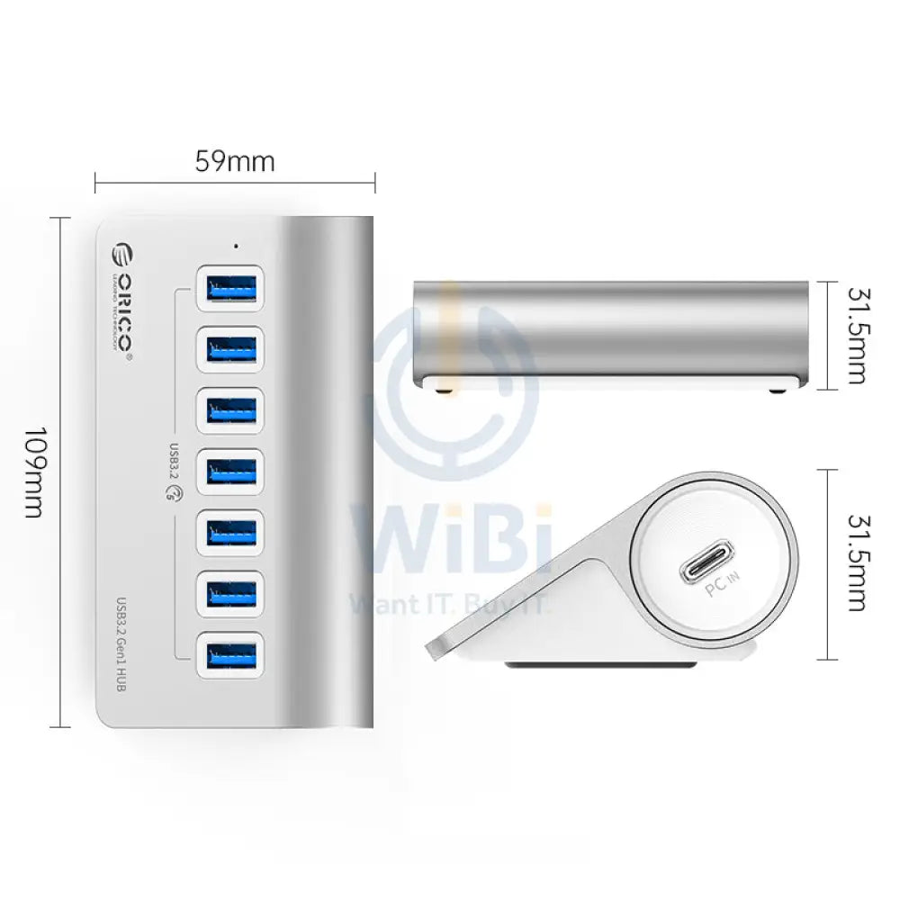 ORICO USB HUB - USB3.2 Gen1 7-Port / 5Gbps Accessories > USB Hub