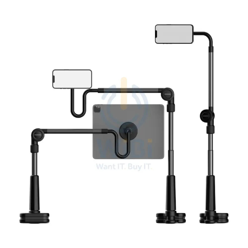 Porodo Lazy Man Stand with Magnetic Suction Accessories > Mobiles & Tablets > Mobiles > Mobile Holder / Stands