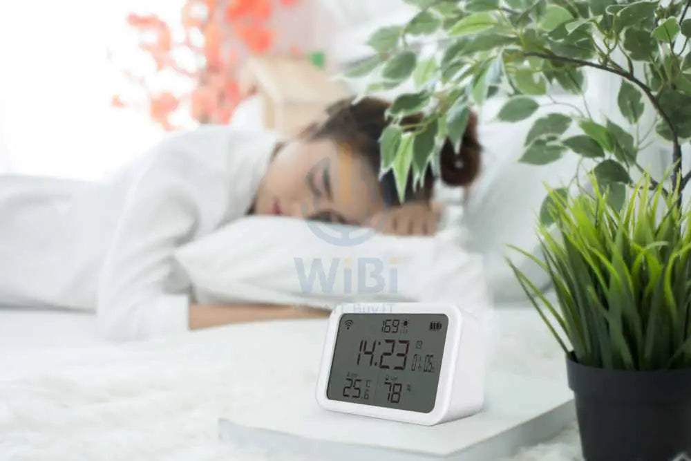 Porodo Lifestyle WiFi Smart Clock Ambience Sensor - White Accessories > Smart Devices
