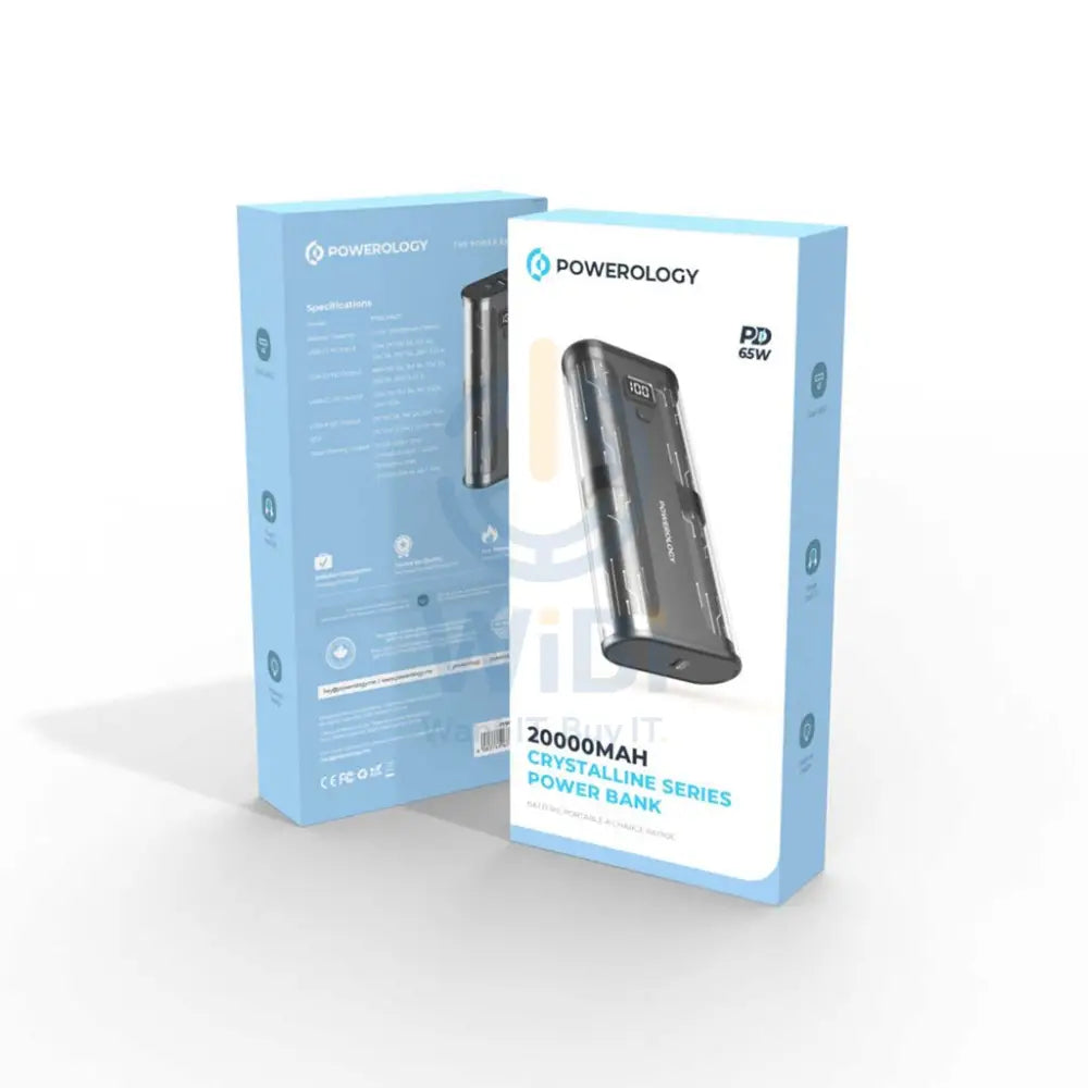 Powerology 20000mAh Crystalline Series Power Bank - Black Accessories > Power Bank