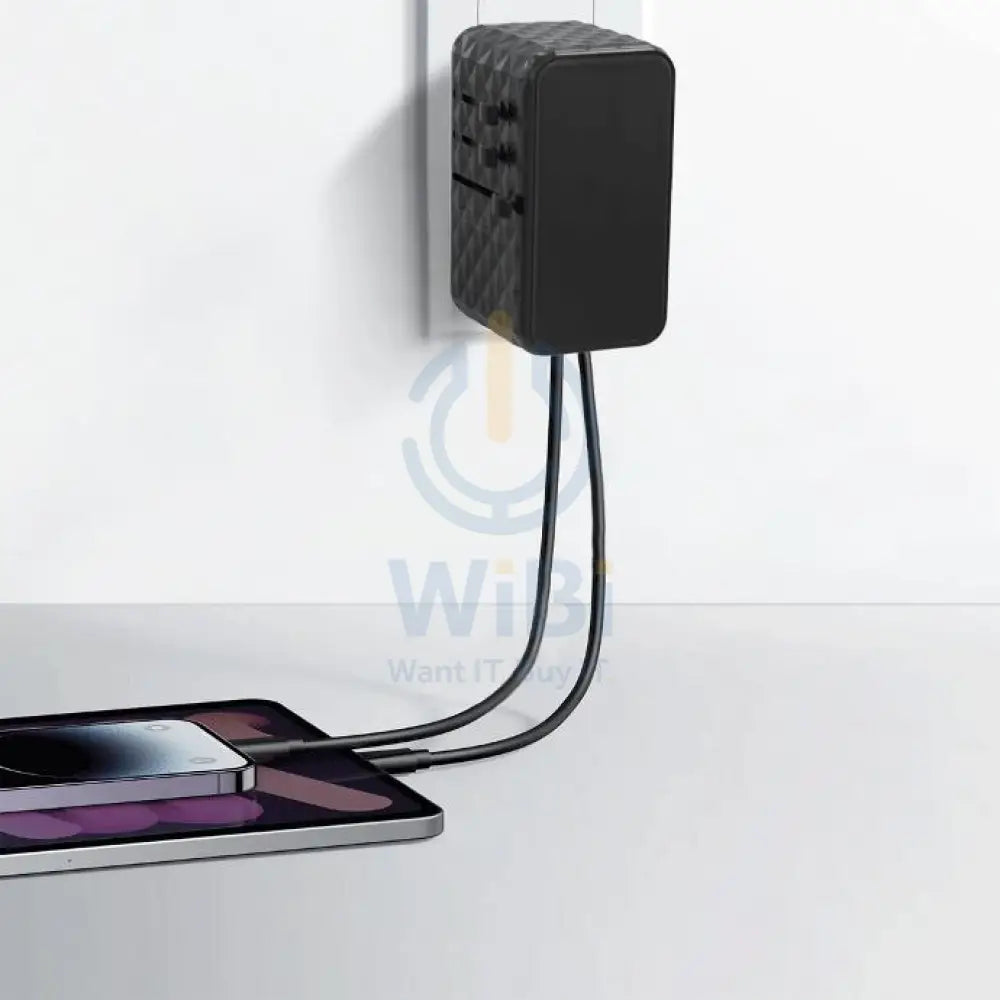 Powerology 4-Port Universal GaN Super Charger - 100W / Black Accessories > Power Adapters