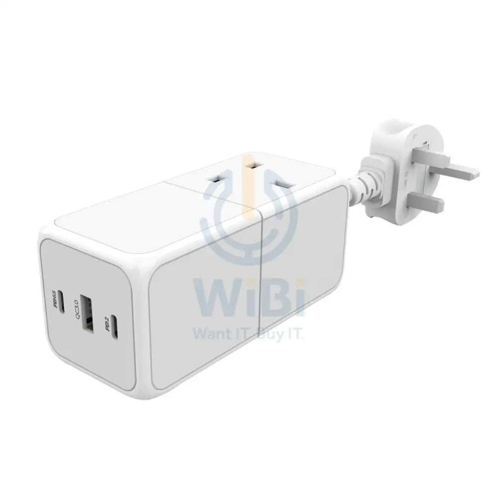 Powerology 65W Power StriP With Dual Power Sockets - White Accessories > Smart Devices