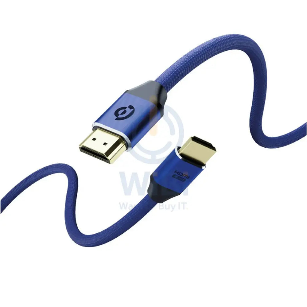 Powerology 8K HDMI Braided Cable 2M - Dark Blue Accessories > Mobiles & Tablets > Tablets