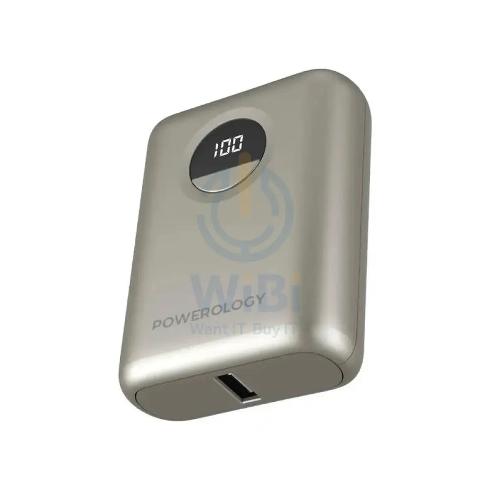 Powerology Ultra-Compact Power Bank - 10,000mAh / 20W / USB-C / USB-A / Titanium Accessories > Power Bank