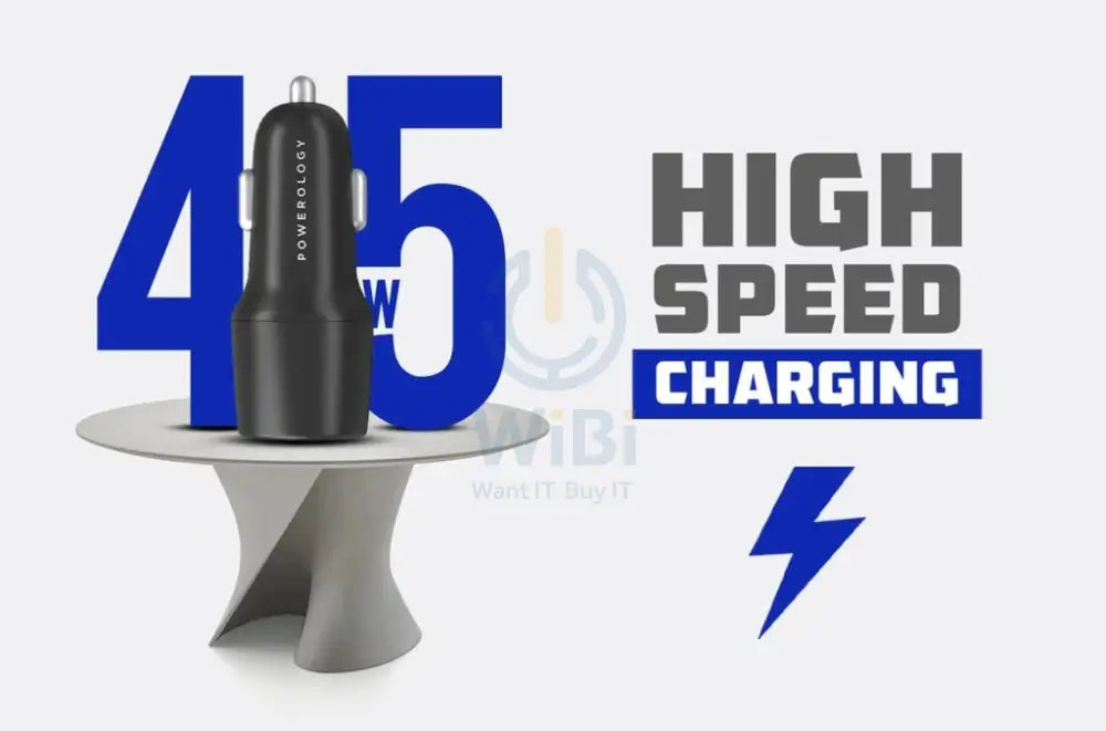 Powerology Ultra-Quick Car Charger With Dual Output Accessories > Power Adapters