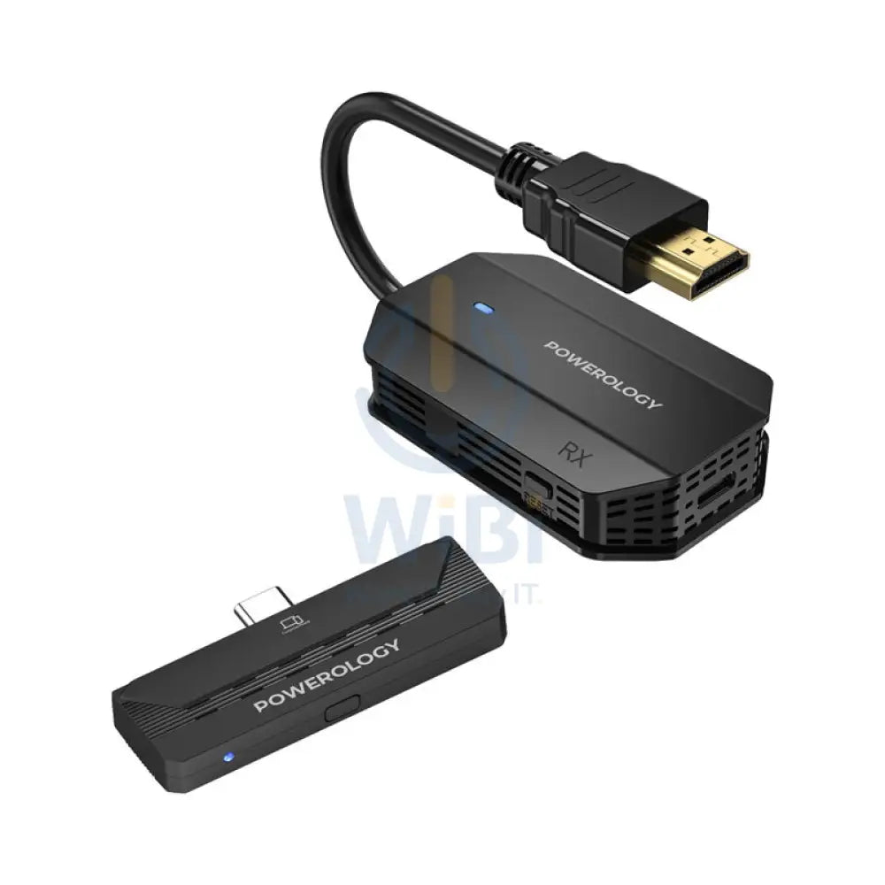 Powerology Wireless HDMI Type-C Adapter Audio & Video - Black Accessories > Cables & Converters