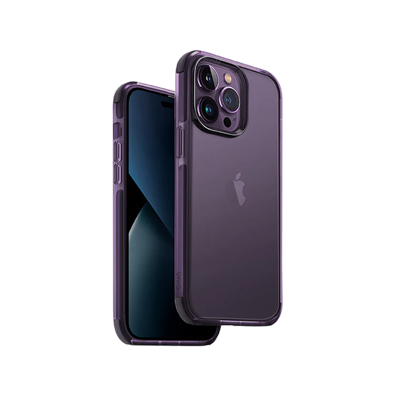 Uniq Hybrid iPhone 14 Pro Max (6.7) Combat Case - Fig Purple Accessories > Mobiles & Tablets