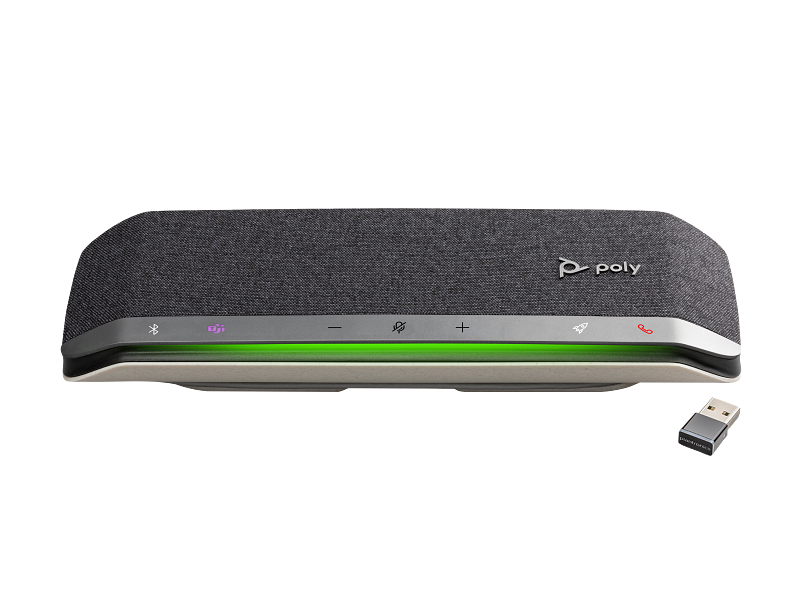 HP Poly Sync 40+ Speakerphone + BT700 USB-A Adapter - USB-A / USB-C / Silver