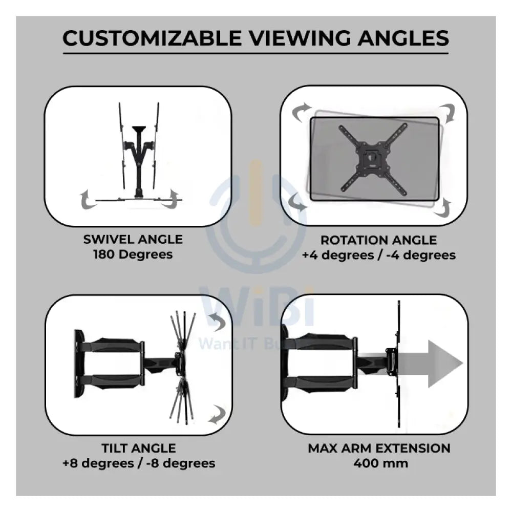 Robustt P4 Full Motion Cantilever TV Wall Mount - 32’’ - 60’’ screens Accessories > Other Accessories