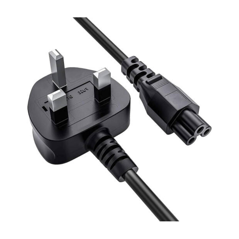 High-Quality Power Cable, 3 Pin UK Adapter with Fuse - 1.5 Meter / Black