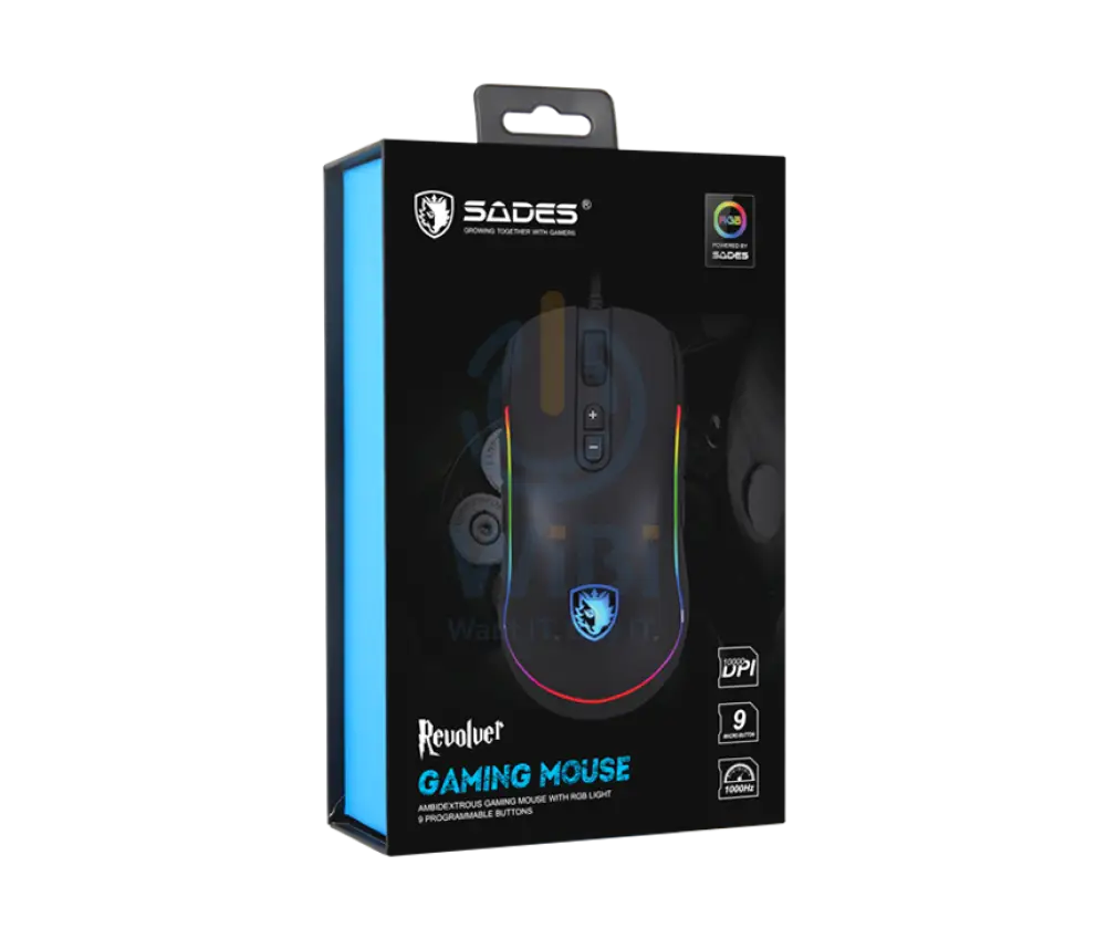 SADES Revolver Gaming Mouse rgb- S11 Accessories > Keyboard & Mouse > Gaming Zone