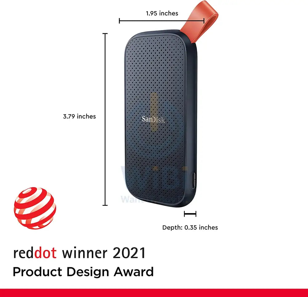 Sandisk Portable SSD 2TB up to 520MB/S Read speed USB 3.2 Gen 2 – Black Storage > USB Solid State Drive