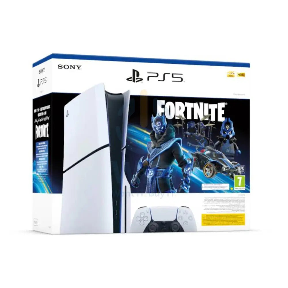 Sony PlayStation 5 Slim Disc Console Fortnite Cobalt Star Voucher Bundle - 1TB / Wi-Fi / USB-C / Bluetooth - White