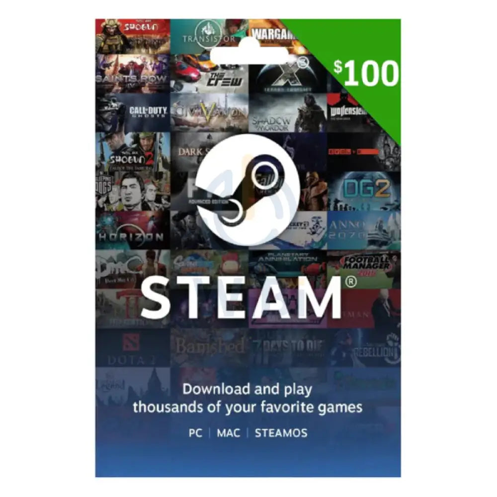 Steam Gift Card $100 (US) Digital Card Digital Cards