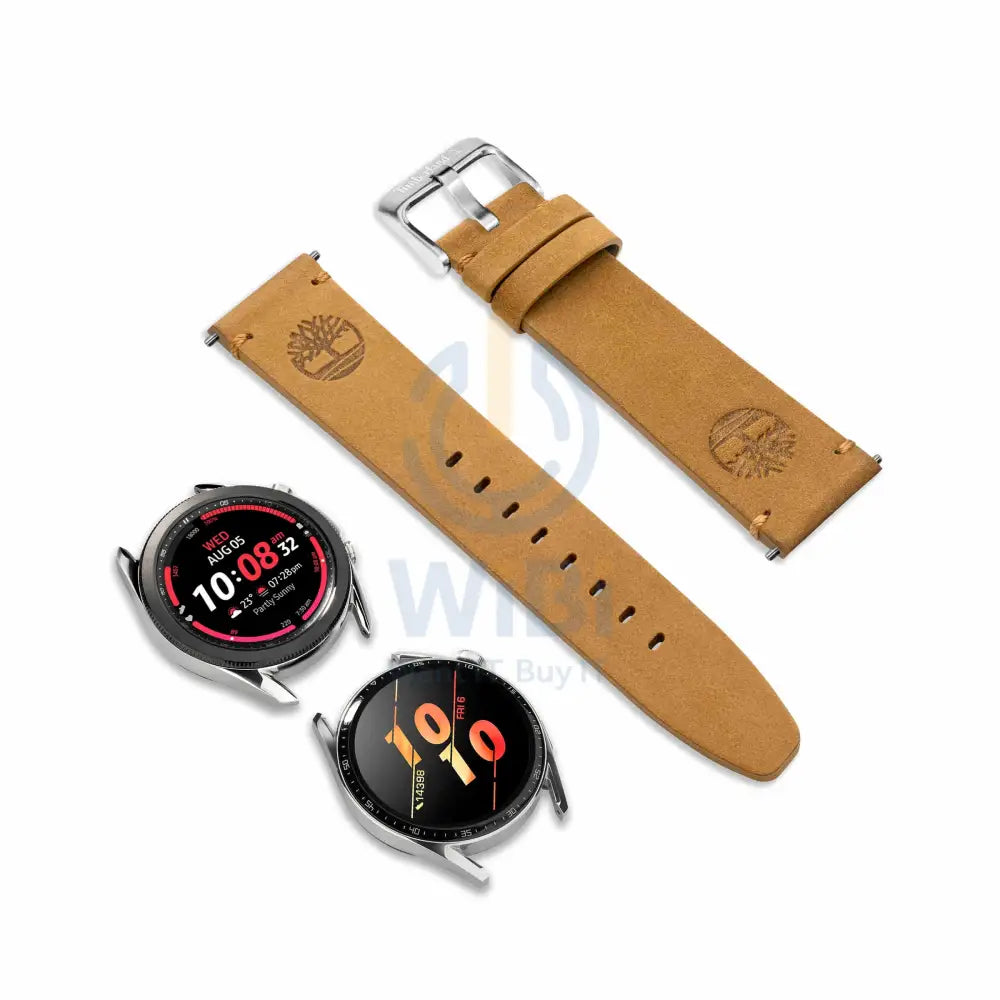 Timberland Ashby Apple Watch Ultra/45/44/42mm Smart Watch 22mm Leather Strap - Wheat Leather Accessories > Smart Watches