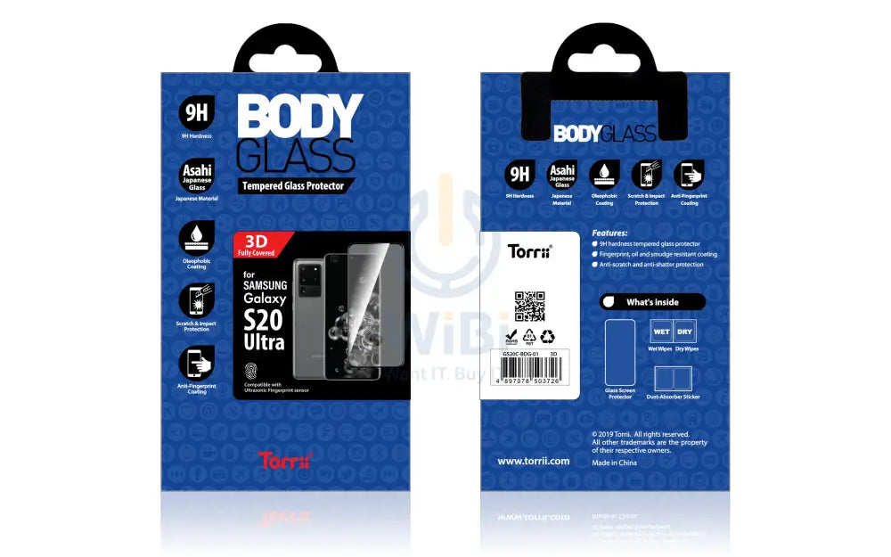Torrii 3D Bodyglass - Samsung Galaxy S20 Ultra / Black Accessories > Mobiles & Tablets > Mobiles > Screen Protectors