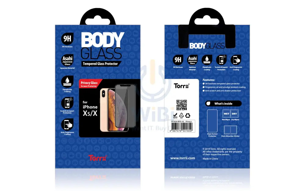 Torrii Bodyglass For iPhone Xs - Privacy Accessories > Mobiles & Tablets > Mobiles > Screen Protectors & Covers