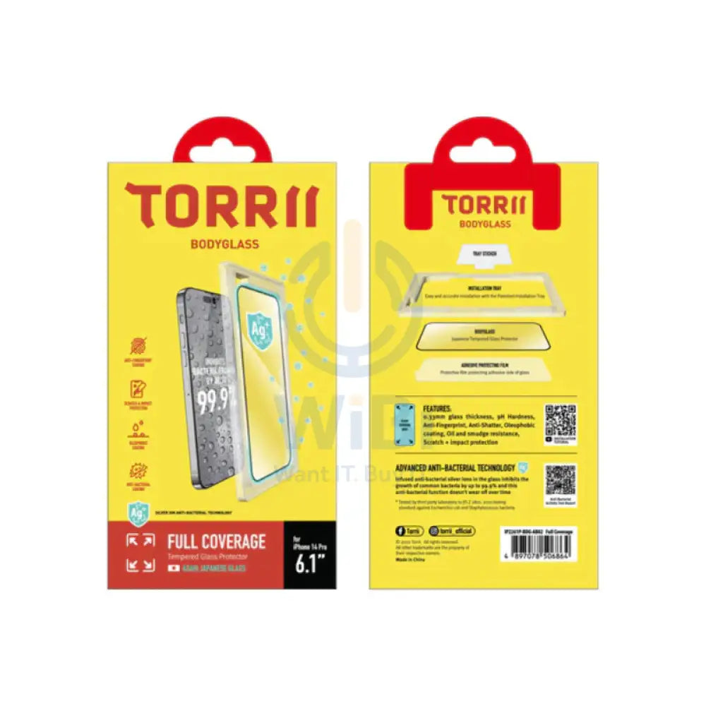 Torrii Bodyglass Screen Protector - Apple iPhone 14 Pro / Black Accessories > Mobiles & Tablets > Mobiles > Screen