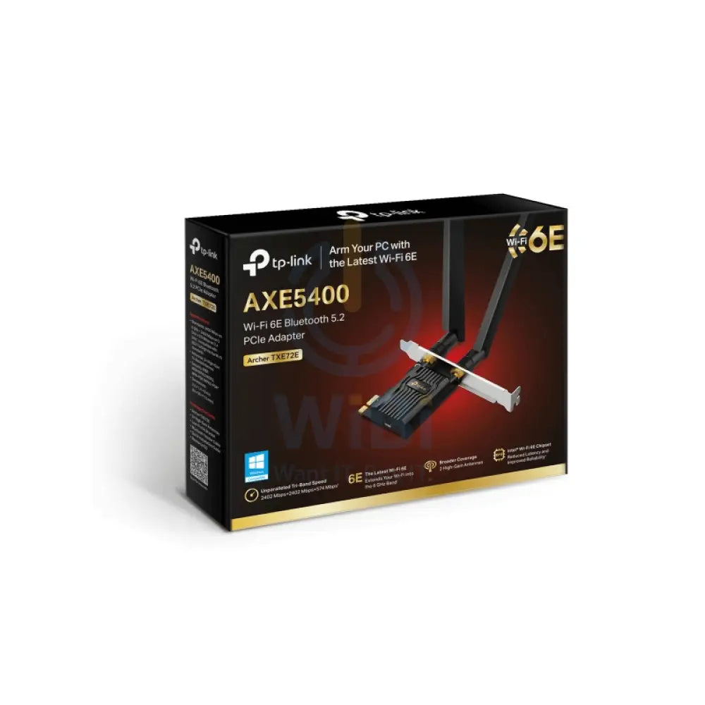 TP-Link AXE5400 Wi-Fi 6E Bluetooth 5.2 PCIe Adapter - 574 Mbps Networking Products > Network Card