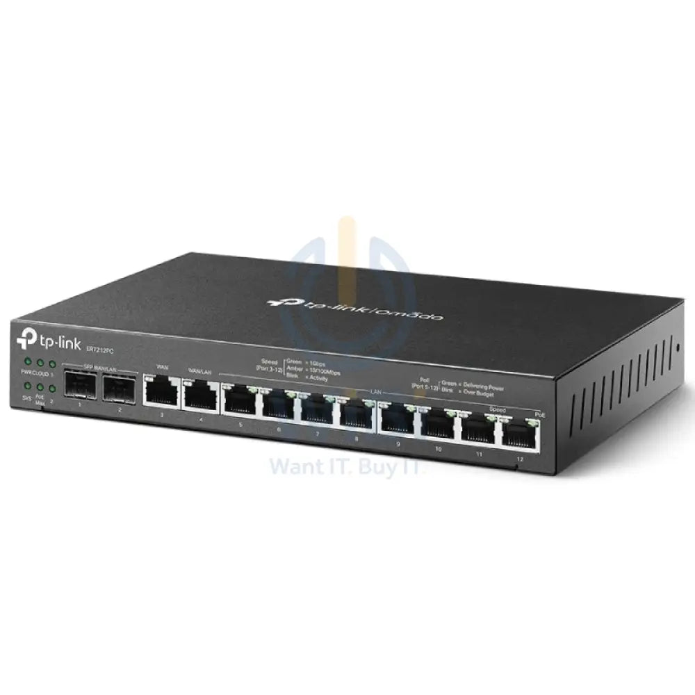 TP-Link (ER7212PC) Omada 3-in-1 Gigabit VPN Router - 8 Ports PoE / Gigabit WAN / Gigabit LAN Networking Products >