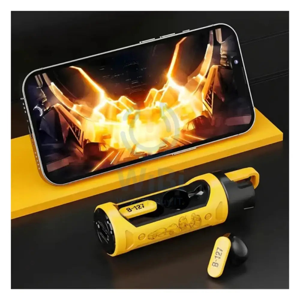 Transformers TF-T11 Wireless Bluetooth Earbuds - Yellow Accessories > Audio > Headphones