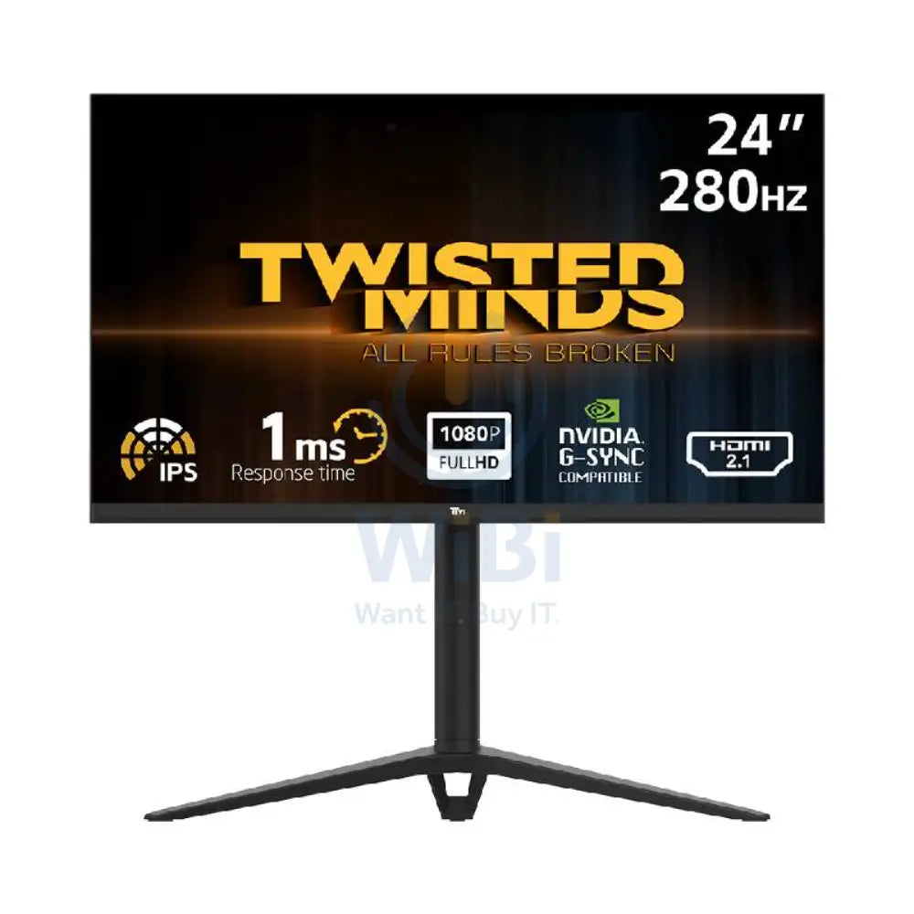 Twisted Minds Gaming Monitor - 24.5’’ FHD / IPS / 280Hz / 1ms / HDMI / Display Port / Black - Monitor Monitors &