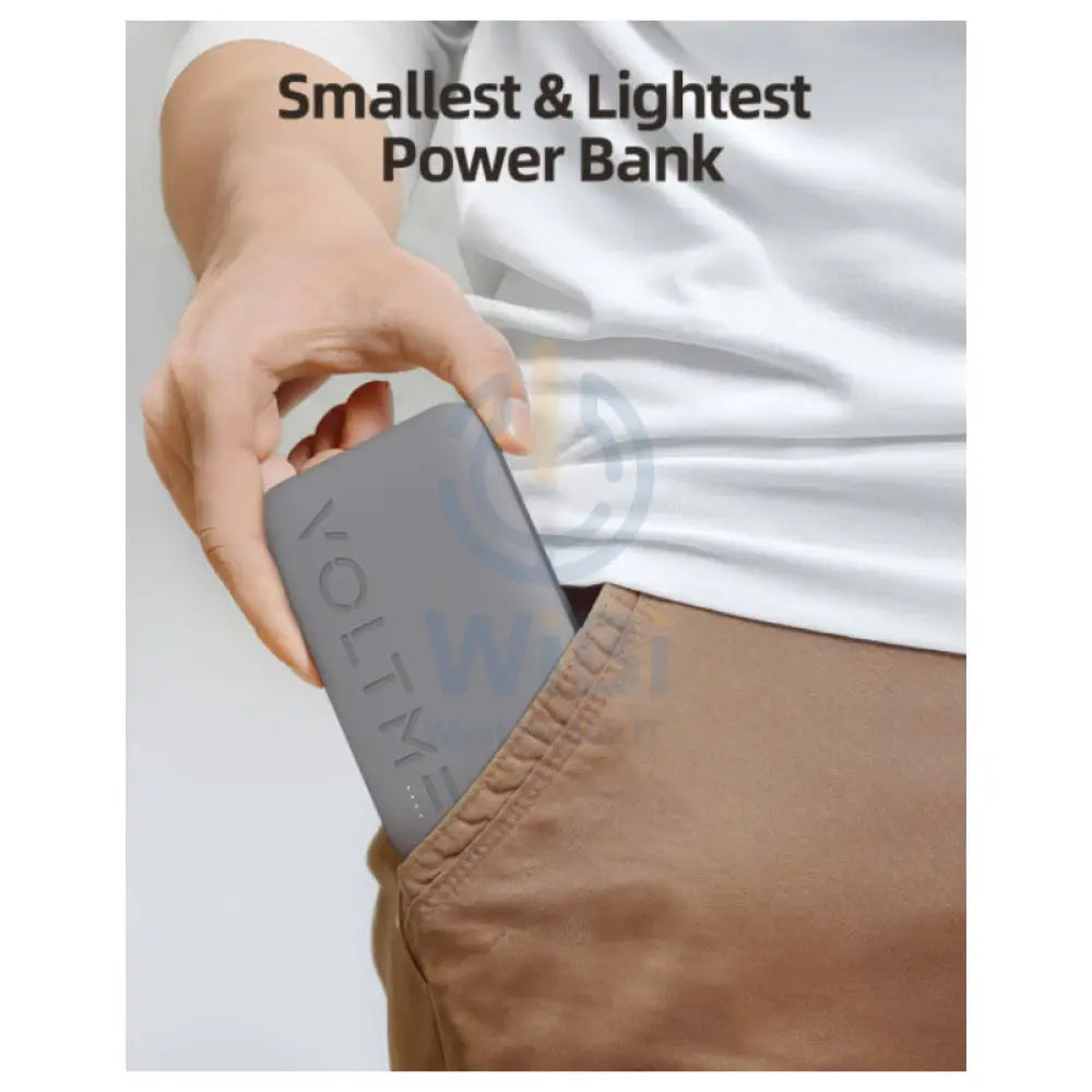 VOLTME Hypercore Sling Power Bank Built-In USB-C Cable - 10000mAh / 22.5W / USB-C / USB-A / Grey Accessories > Power