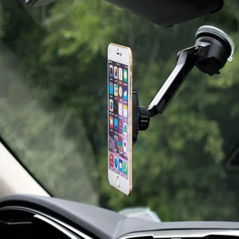 Wixgear Magnetic Car Mount with Long Arm - Black Accessories > Mobiles & Tablets > Mobiles > Mobile Holder / Stands
