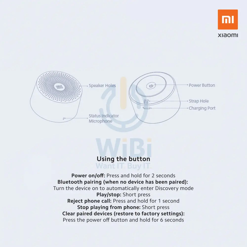 Xiaomi Compact Bluetooth Speaker 2 Accessories > Audio > Speakers