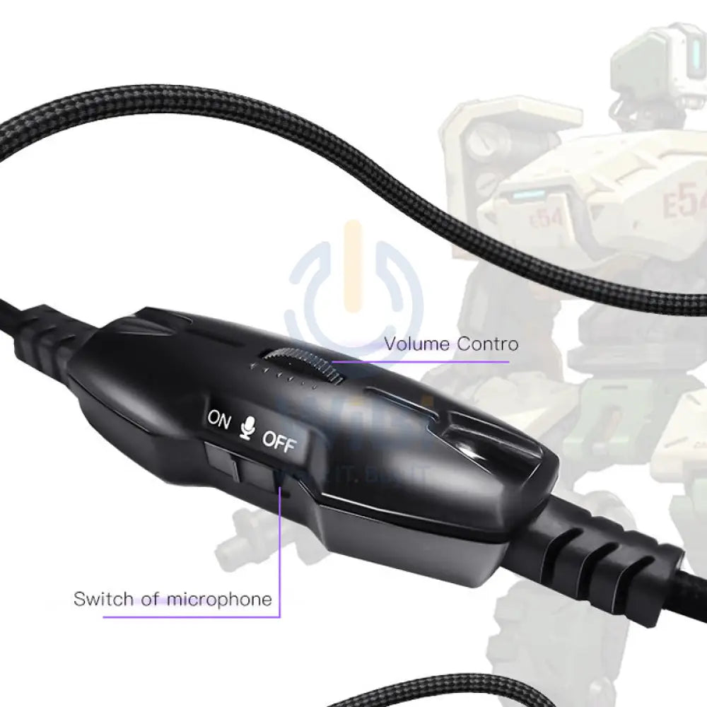 Yesido EK01 Gaming HeadPhone With Microphone - 1.2M / 3.5mm Jack / USB - Black Accessories > Audio > Headphones