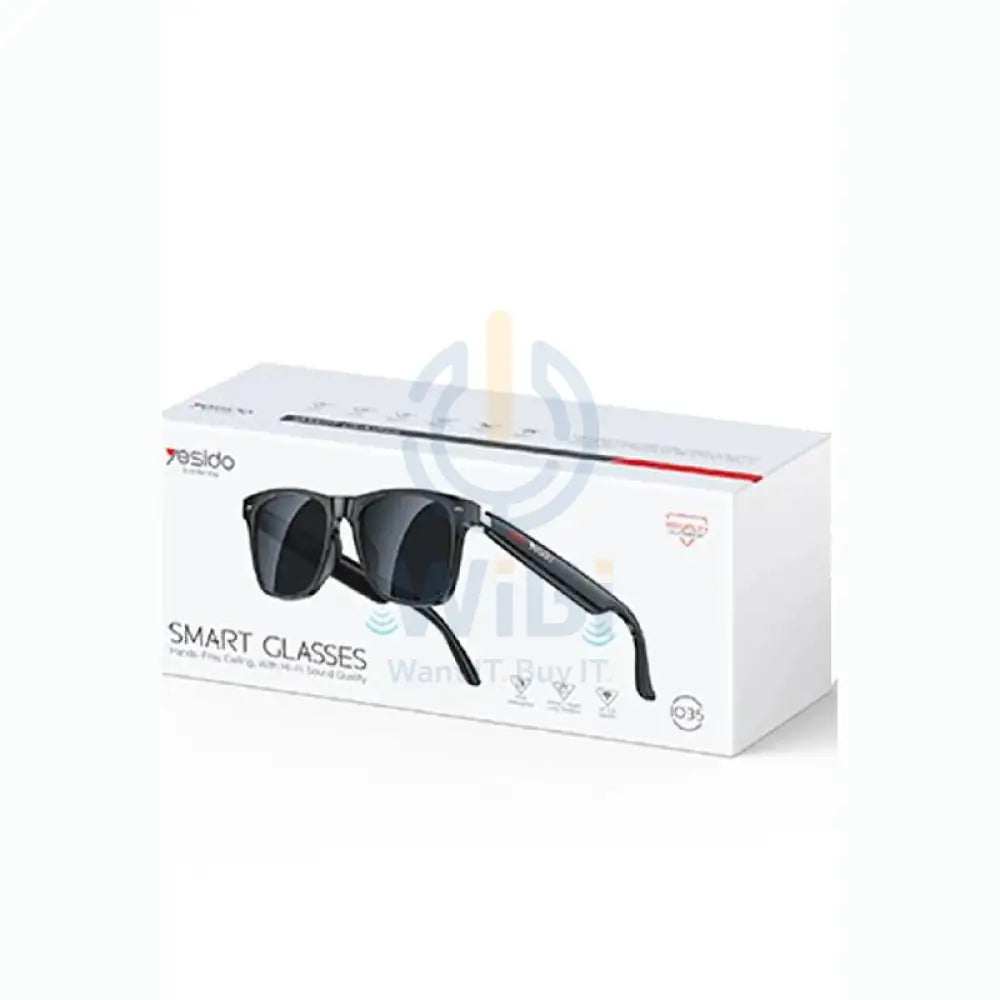 Yesido IO35 Smart Sunglasses with Built-in Speaker - Bluetooth / Black Accessories > Smart Devices