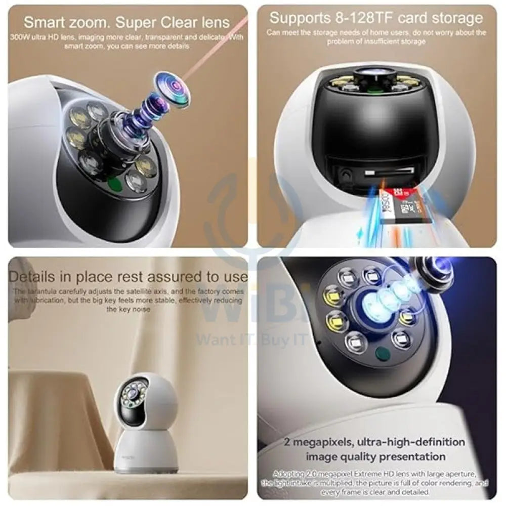 Yesido KM10 Smart Indoor HD Camera - 2.4G / 1080 Full HD / WiFi - White Cameras > Security Cameras