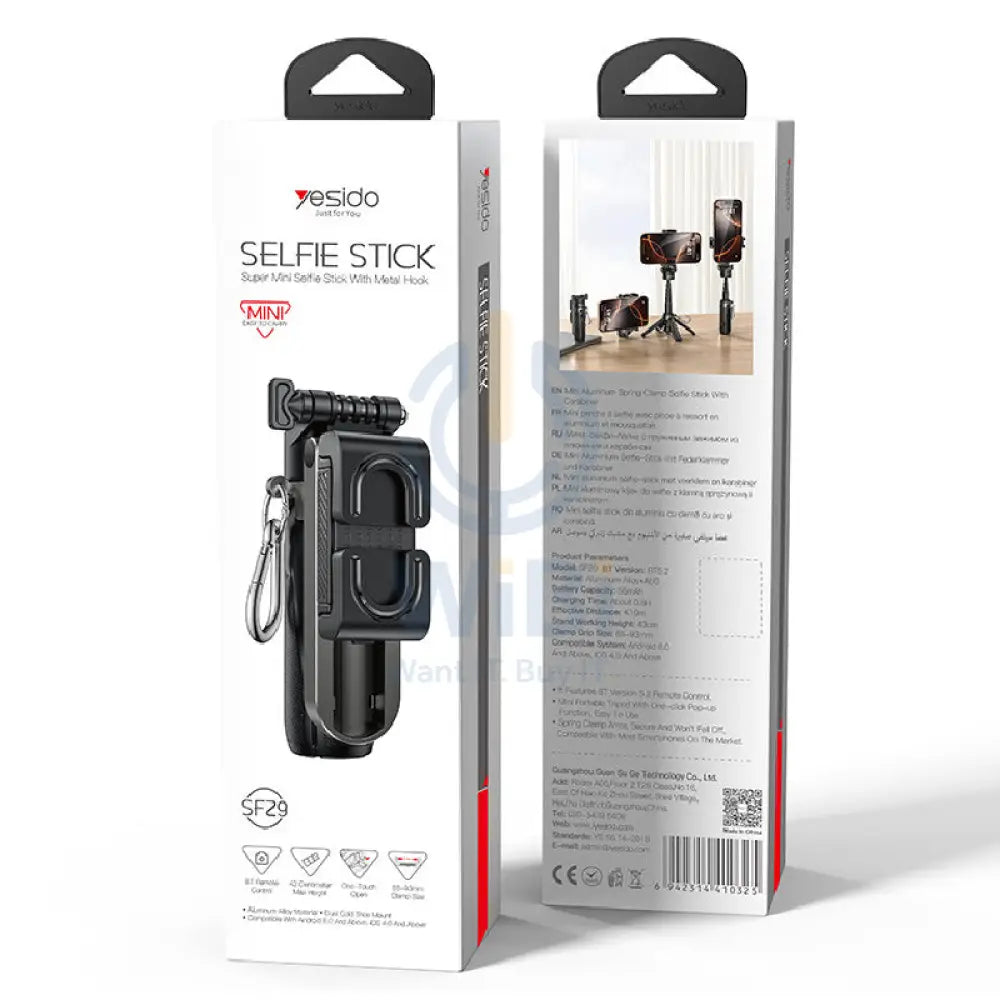 Yesido SF29 Tripod Mini Selfie Stick 4.7’’ 7’’ / Black Accessories > Mobiles & Tablets > Mobiles > Mobile Holder