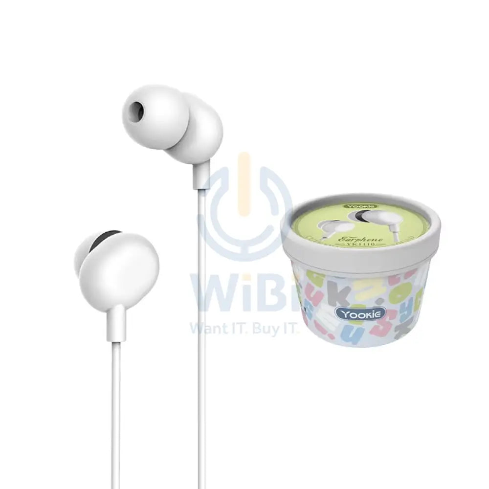 YOOKIE YK-1110 Wired Earphones - In-Ear / 1.2 Meters / Type-C / White Accessories > Audio > Headphones