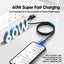 Torrii CiCi Multi-Function Magnetic Cable - 60W / USB-A / USB-C / Lightning / 1 Meter / Black