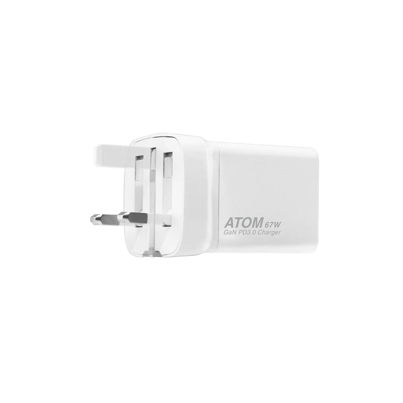 XPower ATOM 67W PD3.0/PPS/QC Foldable Plug Wall Charger - White
